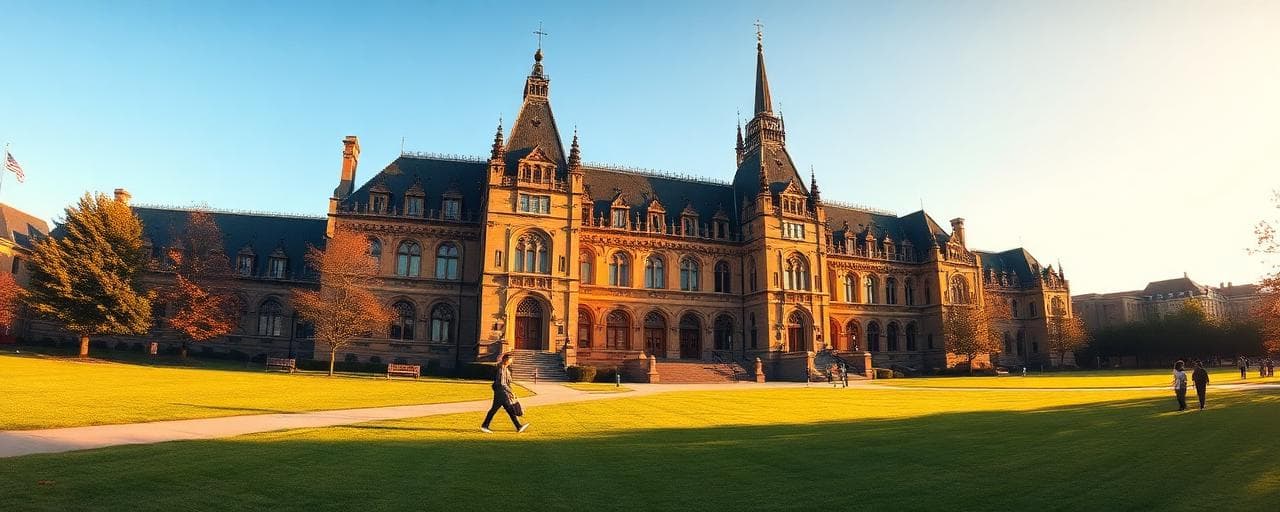 Modern Canadian university campus
